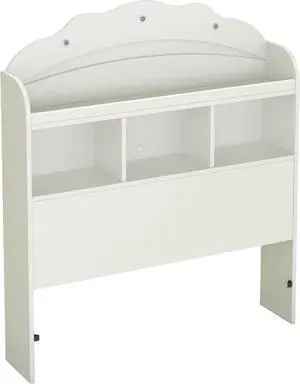 South Shore Tiara Bookcase Headboard, Twin, White