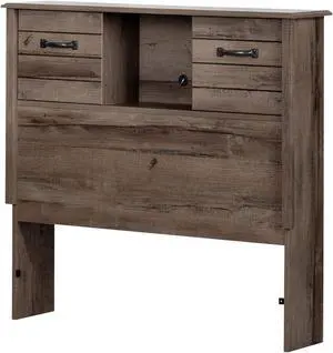 South Shore Ulysses Twin Bookcase Headboard, Fall Oak