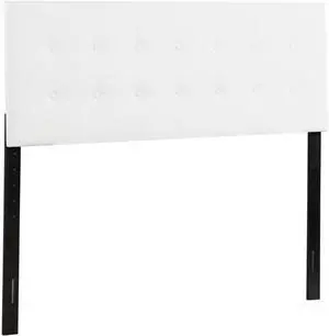 Glory Furniture Super Nova Faux Leather Upholstered Queen Headboard in White