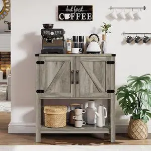 Console Table with 2-Door Cabinet Coffee Bar Cabinet Sofa Table,Entryway Table with Storage, Farmhouse Buffet Sideboard (Grey) Console Table with 2-Door Cabinet Coffee Bar Cabinet Sofa Table,Entryway Table with Storage, Farmhouse Buffet Sideboard (Grey)