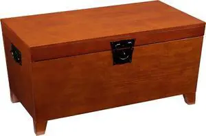 SEI Furniture Pyramid Storage Trunk Coffee Table, Mission Oak