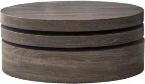 Christopher Knight Home CKH Small Oval Mod Rotatable Coffee Table, Black