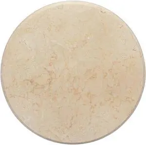 vidaXL Marble Table Top - Round Cream Colored Replacement for Dining and Coffee Tables, Easy to Clean, Sturdy and Durable