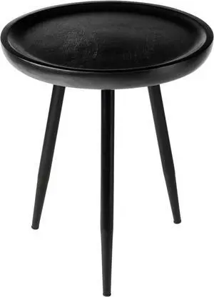 MH London Oscar Mango Wood End Table.Exclusively Designed Hand-Crafted Small Nightstand. Solid Wood Round End Table.Contemporary Accent Table for Bedrooms, Living Rooms and Home Office