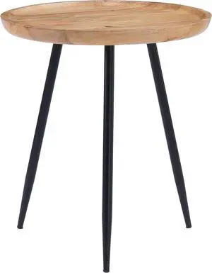 MH London Side Table - Dilan Tri Pin Small Table. Exclusively Designed Hand-Crafted Small Nightstand. Solid Wood Round End Table. Contemporary Accent Table for Bedrooms, Living Rooms and Home Office