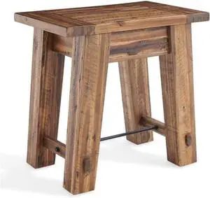 Alaterre Furniture Durango 27" W Industrial Wood End Table