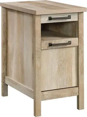 Sauder Cannery Bridge Narrow Side, Nightstand, End Table, L: 14.37" x W: 22.44" x H: 25.79", Lintel Oak