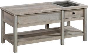 Sauder Cottage Road Lift-top Coffee Table, L: 42.56" x W: 19.02" x H: 18.98", Mystic Oak Finish
