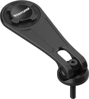 Bike Mount, Adjustable Bicycle Phone Holder Fits Any Road or Mountain Bike with 1-1/8" Threadless Steer Tube, Compatible with Rokform Twist Lock Cases and Accessories (Black)