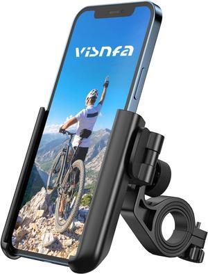 Upgraded Bike Phone Mount 360° Rotatable Universal Bicycle Motorcycle Scooter Bike Accessories Handlebar Phone Clip Holder for Any Smartphones Between 3.5 and 7.0 inches