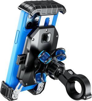 Kewig Motorccyle Phone Mount-[Vibration Dampener] [1s Lock] Motorcycle Cell Phone Holder, Bike Handlebar Phone Holder for iPhone 16 15 14 13 Mini Pro Max Plus, 5.5''-7.2'' Phones