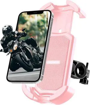 ROCKBROS Bike Phone Holder, Motorcycle Phone Mount with Security Lock, Shockproof Bicycle Phone Mount, Adjustable Phone Holder for Bike, Motorcycle, Scooter, Suitable for 4.7-6.8 Phone