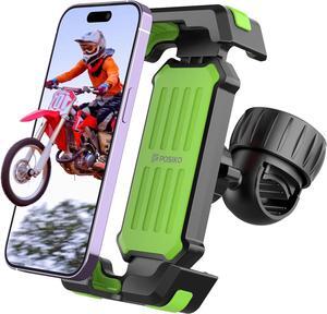 Bike Phone Mount Holder, Motorcycle Bicycle Phone Mount, Cell Phone Holder Mount for e-Bike Bicycle Scooter ATV Handlebar Phone Cradle Clip for iPhone,Samsung, All 4.7"- 7.2" Cell Phones