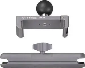 FANAUE Aluminum Phone Holder with 150mm Double Socket Arm Compatible with 6-8.5" Smartphone - with B Size 1" Ball Components for RAM Mounts