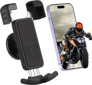 ULIBERMAGNET Motorcycle Magnetic Phone Mount,Heavy Duty Adjustable Magnetic Cell Phone Holder with Security Lock,Anti Shake 360° Rotation,Compatible with Motorcycles,ATV,UTV,Golf Cart,Car,Cruises
