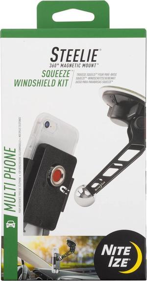 Nite Ize Steelie Windshield Kit - Magnetic Cell Phone Holder for Car Accessories - Sturdy Car Windshield Mount for Cell Phones - Squeeze