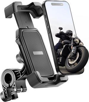 Motorcycle Phone Mount, Bike Phone Holder, [2025 Upgrade] One Hand Operation Scooter Phone Holder, ATV Phone Mount, for iPhone,Bicycle Handlebar Accessories for 4.7-7.0 inch Smartphones