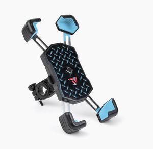 Terminal Velocity Sport Cell Phone Mount for Motorcycle bicycl E-Bike Scooter Stroller and Stationary Bike. Sturdy, 360 Lockable Design with Speed Release Mirror Mount and rain Cover (Blue)