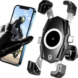 Kewig Motorcycle Phone Holder Mount, Bike Phone Holder, [1S One-Push] [1S Lock & Release] Bicycle Scooter Phone Holder Handlebar Fit for iPhone 16, 15,14, 13 Pro Max Plus Mini, 4.7-6.9" Smartphone