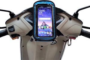 JETLIFE Moped Phone Holder - Mobile Phone Mount Holder Vespa Scooter EV Bike Cell Phone Holder, Fits All Smartphones Upto 7.2'' (Turquoise)