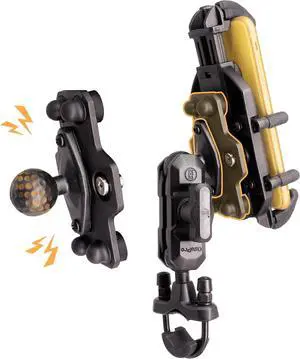 Vibration Dampening Motorcycle Phone Mount, Solid Motorcycle Phone Holder with Vibration Dampener, Protect Cell Phone Components, Suitable for Motorcycle Handlebar and Harley Davidson