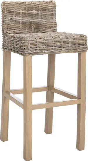 Safavieh Home Collection Cypress Cappuccino Wicker 30-inch Bar Stool