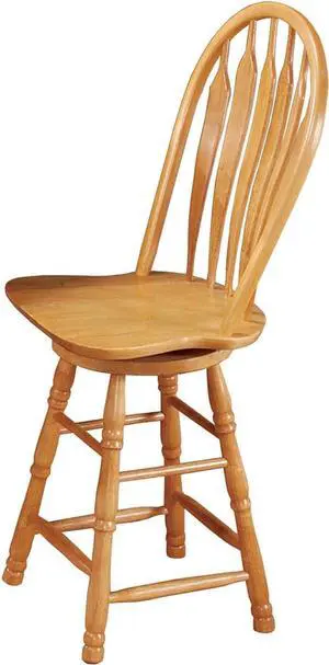 Sunset Trading Selections 24" Counter Height Swivel Barstool, Light Oak
