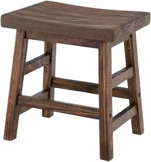 Pomona 20 in. Solid Wood Barstool, Natural Farmhouse Style Barstool for Modern Accent Furniture in Kitchen or Dining Room