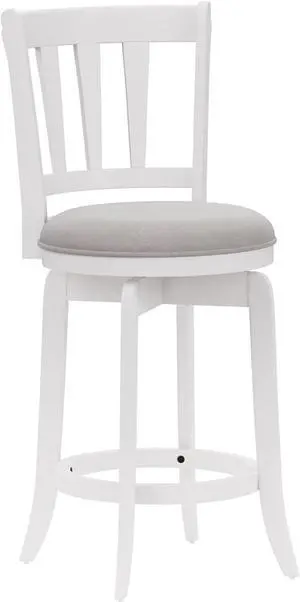 HILLSDALE Presque ISLE Wood Counter Height Swivel Stool White