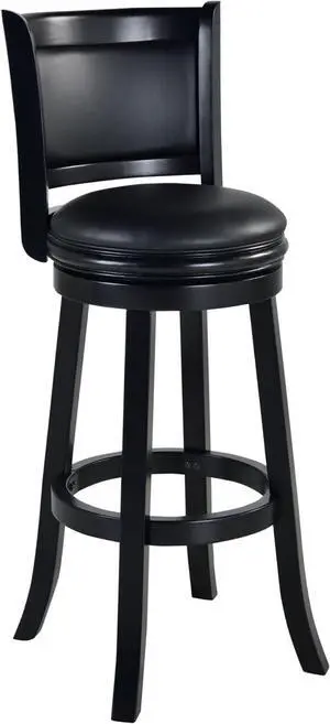 Boraam Augusta Extra Tall Swivel Bar Stool, 34-Inch, Black