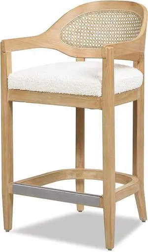 Jennifer Taylor Home Americana Mid-Century Modern 26" Cane Back Counter Stool Jennifer Taylor Home Americana Mid-Century Modern 26" Cane Back Counter Stool