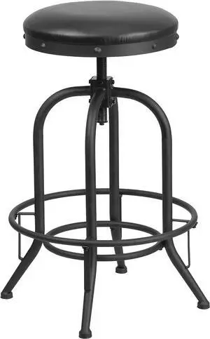 Flash Furniture Carrington 30'' Barstool with Swivel Lift Black LeatherSoft Seat
