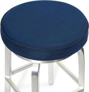 Shinnwa Bar Stool Cushions, Memory Foam Round Bar Stool Covers with Non-Slip Backing and Elastic Band, 14", Navy