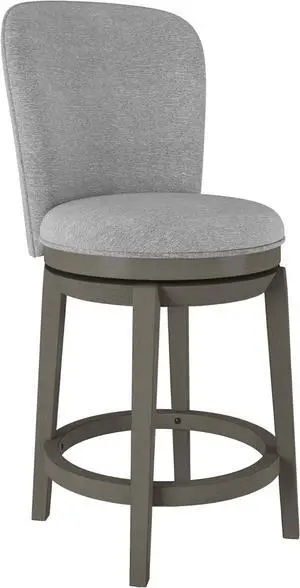 Hillsdale, Victoria Wood Counter Height Swivel Stool, Antique Gray
