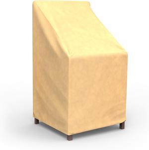 Budge All-Seasons Patio Stack of Chairs Cover / Barstool Cover (Tan)