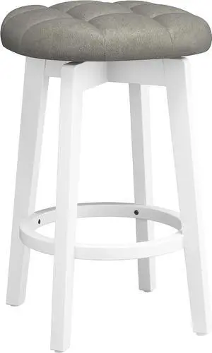 Hillsdale Furniture Odette Wood Backless Counter Height Swivel Stool, White