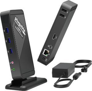Plugable USB-C Dock with 4K HDMI and 60W Charging, Compatible with Thunderbolt 3/4, USB4, and USB C MacBook, iPhone, iPad, Windows, and Chromebook 1Gbps Ethernet, 3X USB 3.0, 2X USB 2.0, Driverless
