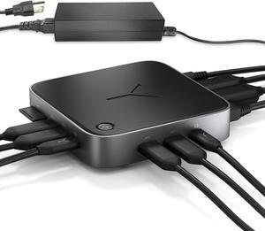 Brydge Stone CORE Powered Charging Docking Station  10 Ports, 100W PD, Dual Monitor Docking Station, 4K60Hz, 8K HDMI, SD 4.0, USB-A & USB-C, Ethernet  Windows & MacOS Compatible Laptop