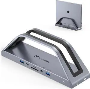TobenONE 14-in-1 MacBook Pro/Air Docking Station Dual 4K Monitor, Vertical Laptop Docking Station Stand for Mac M1/M2/M3/M4 Pro/Max, USB C Dock with 65W Power Adapter, 2 HDMI, VGA, 5Gbps USB, RJ45