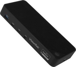 VisionTek VT7000 USB-C 3X Monitor Docking Station - 100W Power, 3X HDMI, 2X DP, 3X USB-A, 2X USB-C, Audio, Ethernet for Windows/MacOS/ChromeOS