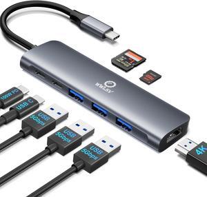 USB C Hub, 8 in 1 USB C Docking Station with 4K HDMI, 3 USB 3.0 Ports, USB-C Port, 100W PD, SD/TF Card Reader, Laptop Docking Station Compatible for MacBook Pro/Air, Dell XPS, HP, Chromebook