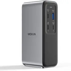 100W GaN Charger USB-C Docking Station, 4K HDMI, 10 Gbps Fast Data Transfers, Gigabit Ethernet Port, USB C Dock for MacBook Pro, Dell, iPhone 16/15, iPad, Laptop and More