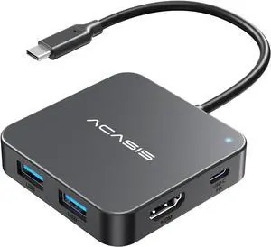USB C Hub 10Gbps, Multiport Adapter with 4K60 HDMI, 100 W Power Delivery, 3 USB A 3.1+1 USB-C 3.1 Data Port, USB C to HDMI Adapter for MacBook, Dell, Lenovo, Surface, iPad PRO, XPS(Grey)