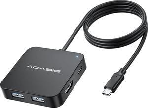 USB C Hub Long Cable 4FT, USB C to HDMI Multiport Adapter, 4K HDMI, 100 W Power Delivery, 3 USB A 3.0 Port, 1 USB C Hub 3.0, USB C Dongle for MacBook Pro/Air, Laptop and USB C Devices