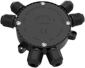 Junction Box Electrical Connector, Junction Box Covers Waterproof Cable Connector, Cable Connectors Electrical Box 2-6 Way, 22-10 AWG 32A for Ø4-9mm CableEasy to Install