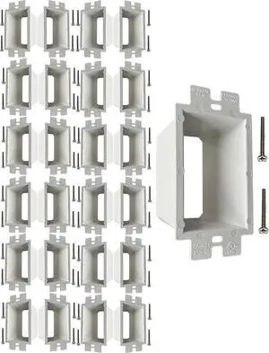 iMBAPrice IMBA-BE1-25 (UL Listed) 1-Gang Non-Metallic Electrical Power Outlet Box Extender for Power Switch Receptacles Accessories, 25-Pack