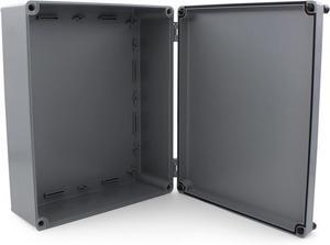 Co. 12"x10"x4" Weather & Dust Proof IP65 PS Plastic Universal Electrical Junction Conduit Box and DIY Project Enclosure, Use for Outdoor and Indoor (1 Pack) Updated Stronger Material