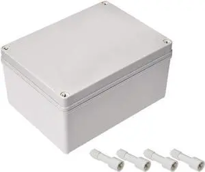 uxcell 200mm x 150mm x 100mm Dustproof IP65 Junction Box DIY Case Enclosure Gray