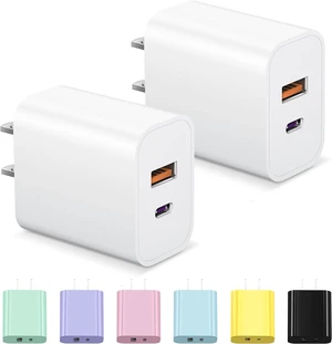 USB C Charger Block Fast Charging Multiport Adpater iPhone 17 Charger Block 20W USB-C & USB-A Port for iPhone 17/16/15/14/13/12/11/X/8 iPad Google Pxel Galaxy USB C Charger Block Fast Charging Multiport Adpater iPhone 17 Charger Block 20W USB-C & USB-A Port for iPhone 17/16/15/14/13/12/11/X/8 iPad Google Pxel Galaxy