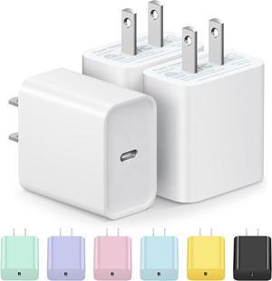 [3 Pack] USB C Charger Block, iPhone 16 Charger Block 20W PD Power Adapter for iPhone 16/16Pro/16Pro Max/16Plus/15/14/13/12/11/ Xs/X, iPad and More